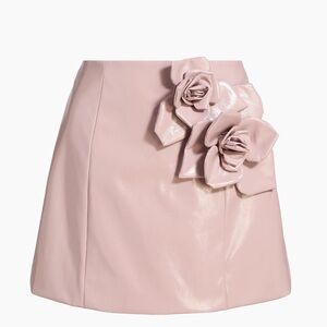 Aknvas Liva Rose Faux Leather Miniskirt New Size 0
